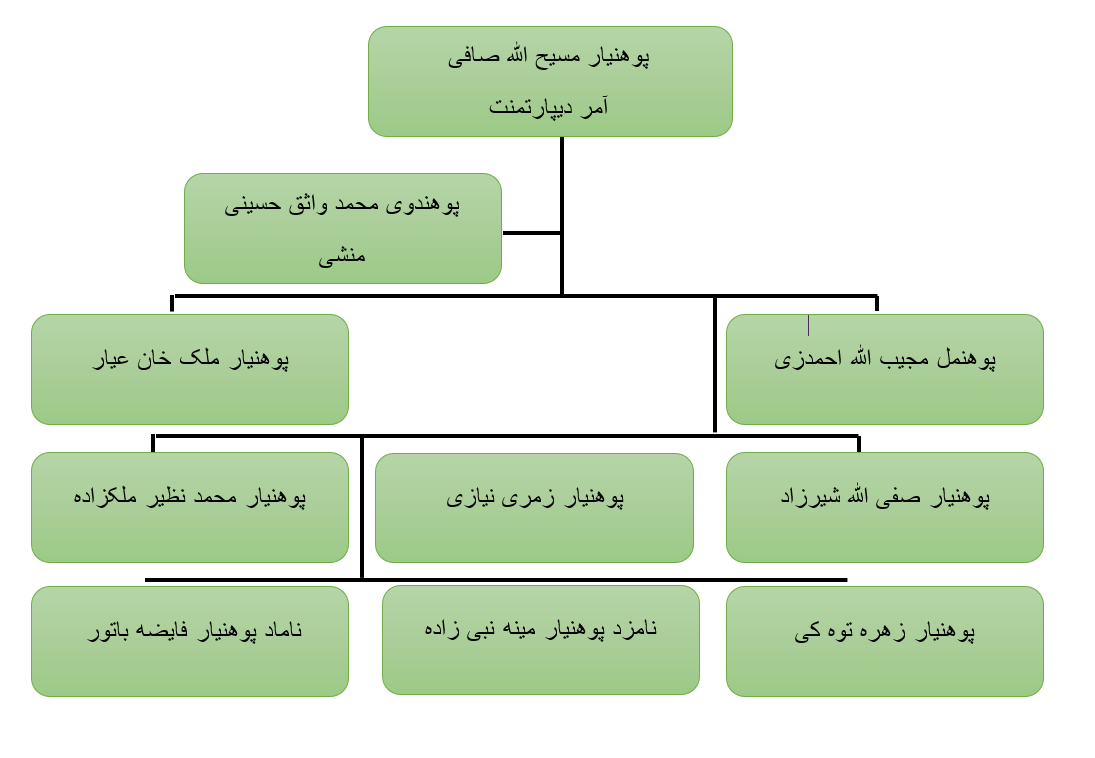 چارت تشکییلات 